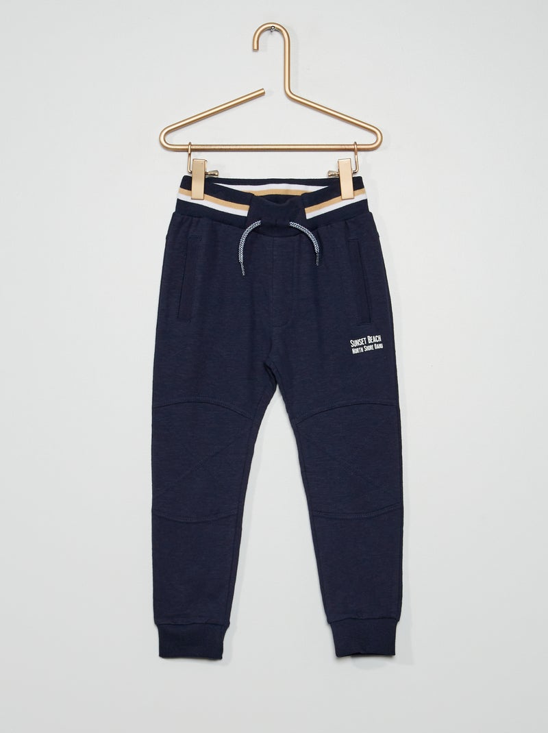 Calças de desporto em jersey Azul Marinho - Kiabi
