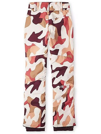 Calças de Esqui Estampadas O'Neill Star para Menina Branco/Vermelho