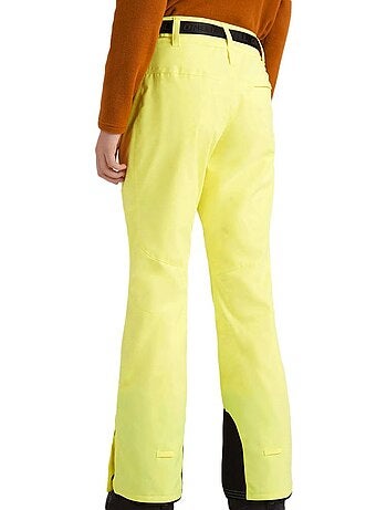 Calças de Esqui Slim O'Neill Star Amarelas Fluorescente para Mulher