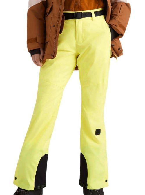 Calças de Esqui Slim O'Neill Star Amarelas Fluorescente para Mulher - Kiabi Calças de Esqui Slim O'Neill Star Amarelas Fluorescente para Mulher - Kiabi
