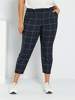 Calças de fato aos quadrados - Kiabi