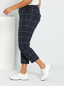 Calças de fato aos quadrados - Kiabi