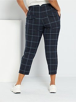 Calças de fato aos quadrados - Kiabi