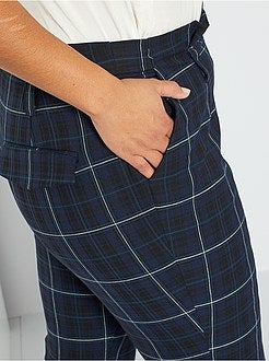 Calças de fato aos quadrados - Kiabi