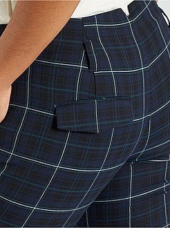 Calças de fato aos quadrados - Kiabi