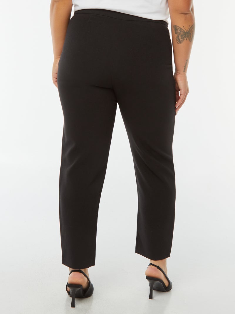 Calças de fato com cintura subida e corte skinny Preto - Kiabi