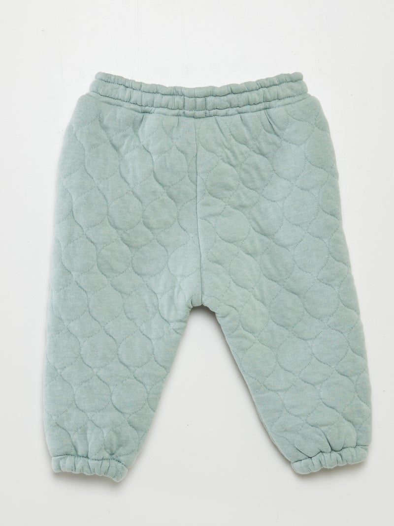 Calças de fato de treino acolchoadas e forradas VERDE - Kiabi