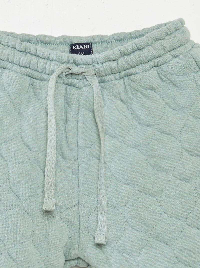 Calças de fato de treino acolchoadas e forradas VERDE - Kiabi