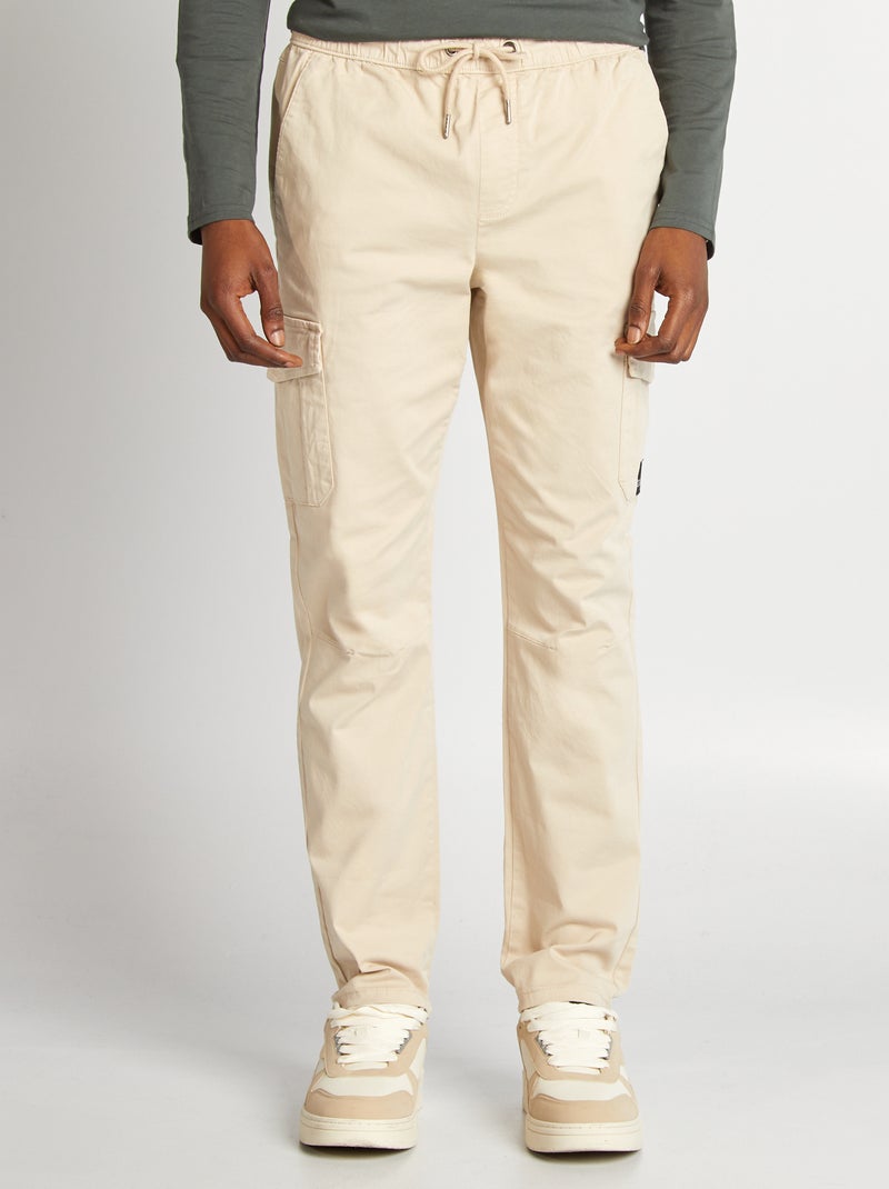 Calças de fato de treino com bolsos de aba CINZA - Kiabi