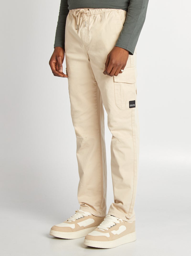 Calças de fato de treino com bolsos de aba CINZA - Kiabi