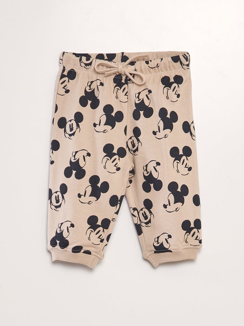 Calças de fato de treino com motivo 'Disney' 'Mickey' BEGE - Kiabi
