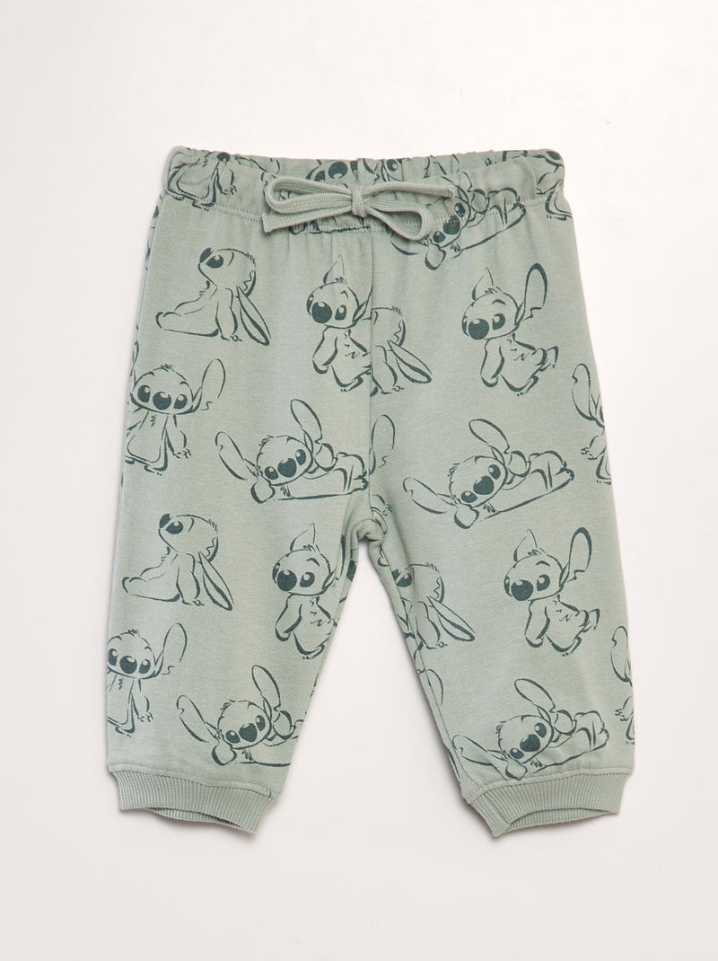 Calças de fato de treino com motivo 'Disney' 'Stitch VERDE - Kiabi