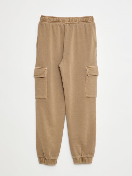 Calças de fato de treino com vários bolsos em moletão leve - Kiabi