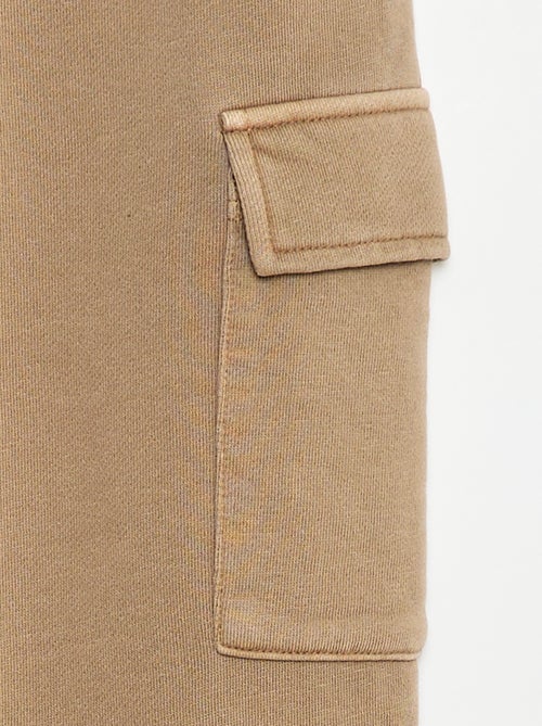 Calças de fato de treino com vários bolsos em moletão leve - Kiabi