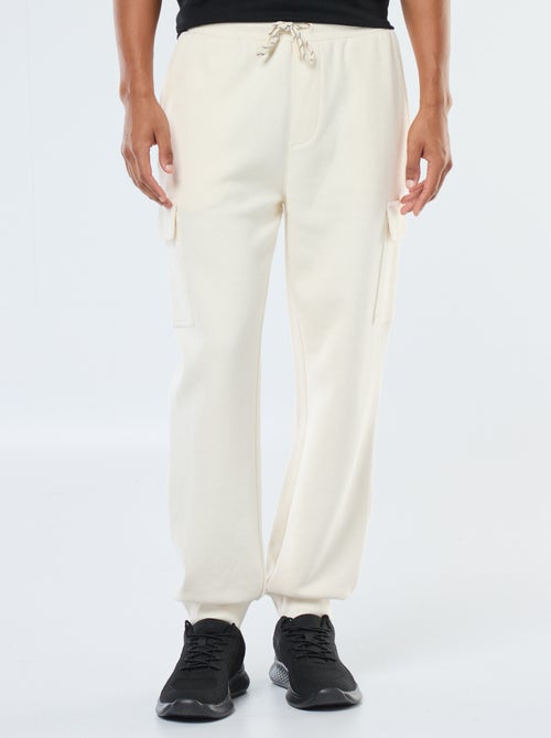 Calças de fato de treino com vários bolsos lisas - Kiabi