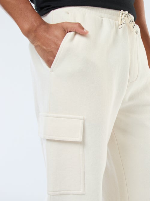 Calças de fato de treino com vários bolsos lisas - Kiabi