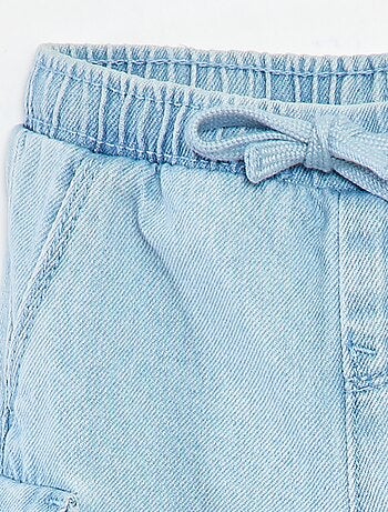 Calças de fato de treino de ganga com bolsos