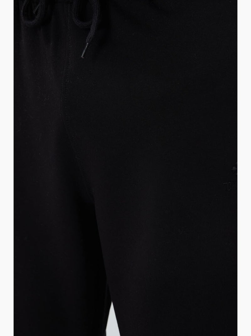 Calças de fato de treino de homem regular fit em mistura de algodão tommy Preto - Kiabi