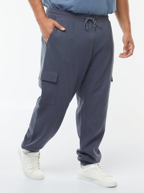 Calças de fato de treino de malha piqué com bolsos com aba - Kiabi