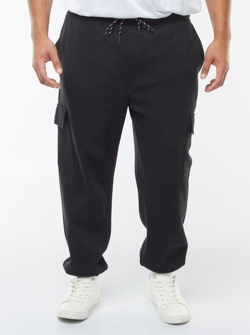 Calças de fato de treino de malha piqué com bolsos com aba - Kiabi