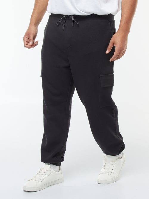 Calças de fato de treino de malha piqué com bolsos com aba - Kiabi