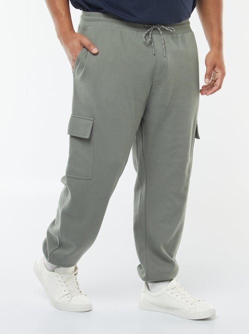 Calças de fato de treino de malha piqué com bolsos com aba - Kiabi