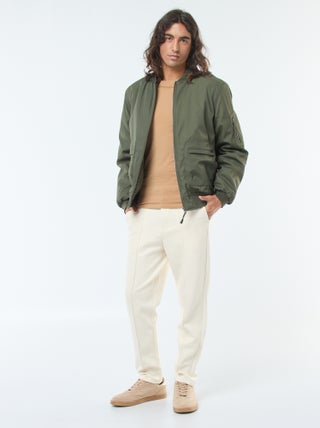 Calças de fato de treino de malha piqué lisas