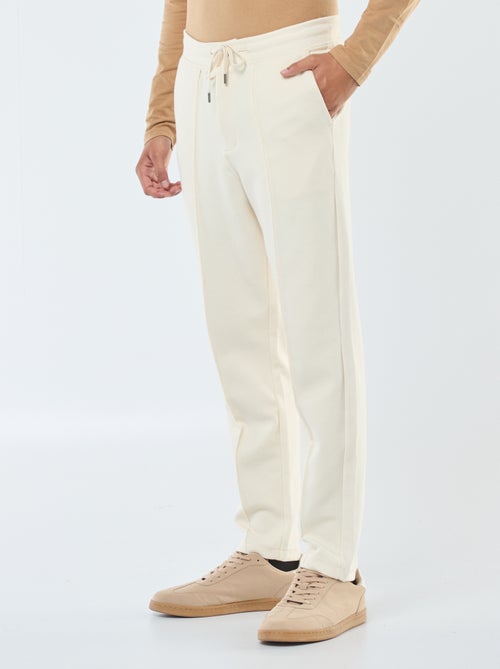 Calças de fato de treino de malha piqué lisas - Kiabi