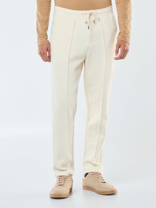 Calças de fato de treino de malha piqué lisas - Kiabi