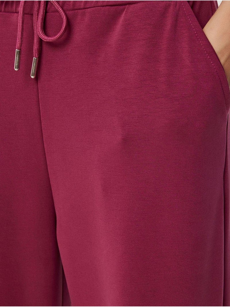 Calças de fato de treino de perna larga com cintura de cordão istanbul Magenta - Kiabi