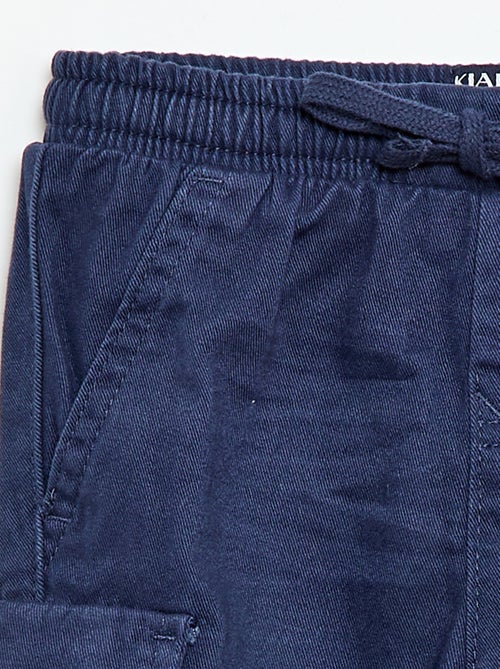 Calças de fato de treino de sarja com bolsos de aba - Kiabi