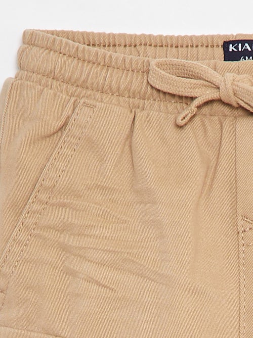 Calças de fato de treino de sarja com bolsos de aba - Kiabi