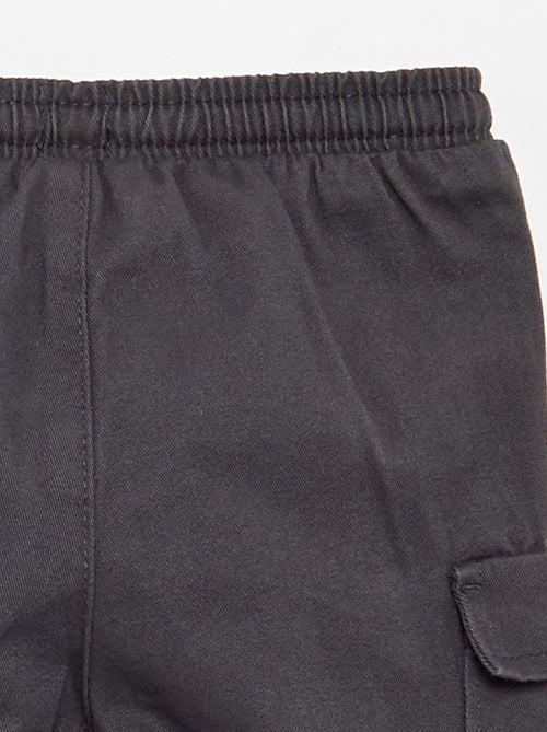 Calças de fato de treino de sarja com bolsos de aba - Kiabi
