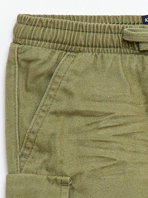 Calças de fato de treino de sarja com bolsos de aba - Kiabi