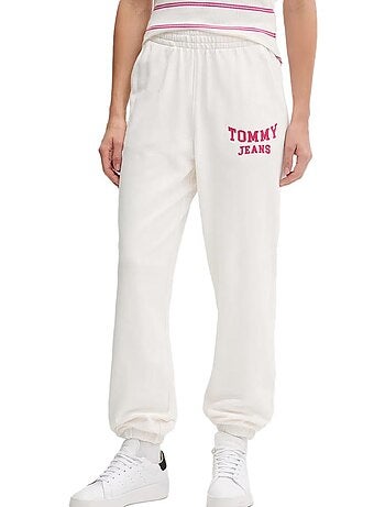 Calças de Fato de Treino Ecru Tommy Hilfiger Tjw Varsity para Mulher