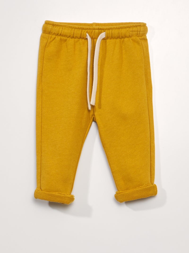 Calças de fato de treino em french terry Amarelo - Kiabi