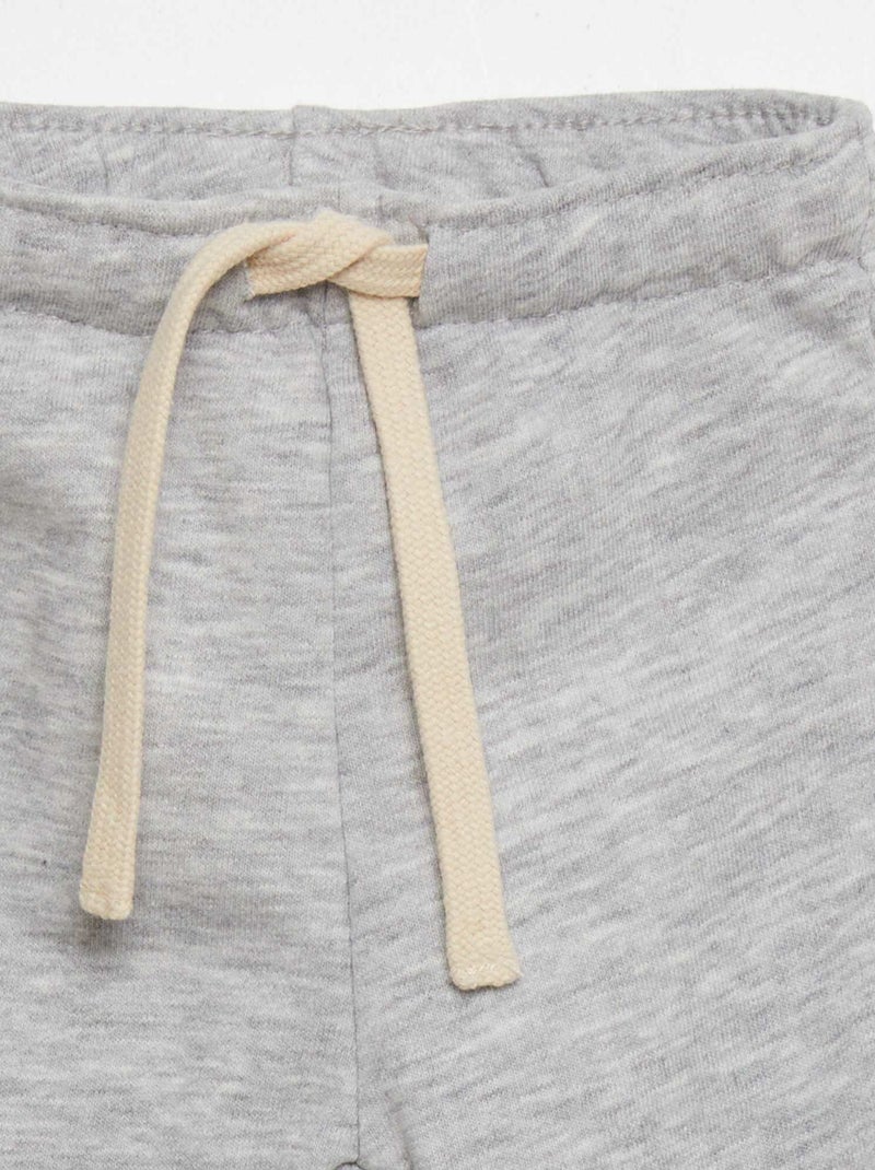 Calças de fato de treino em french terry CINZA - Kiabi