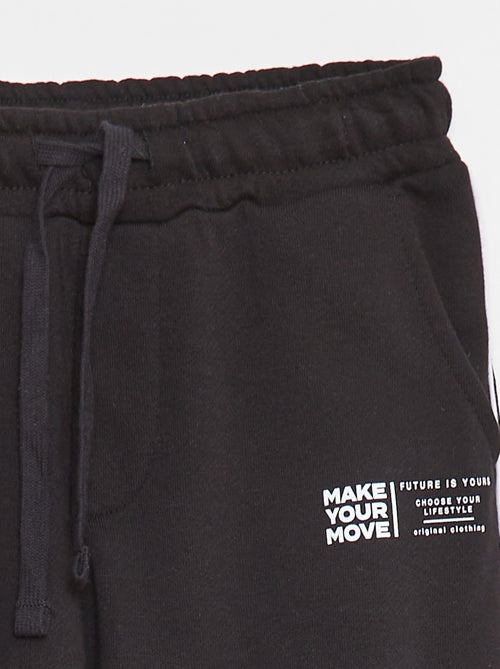 Calças de fato de treino em french terry com viés contrastante - Kiabi