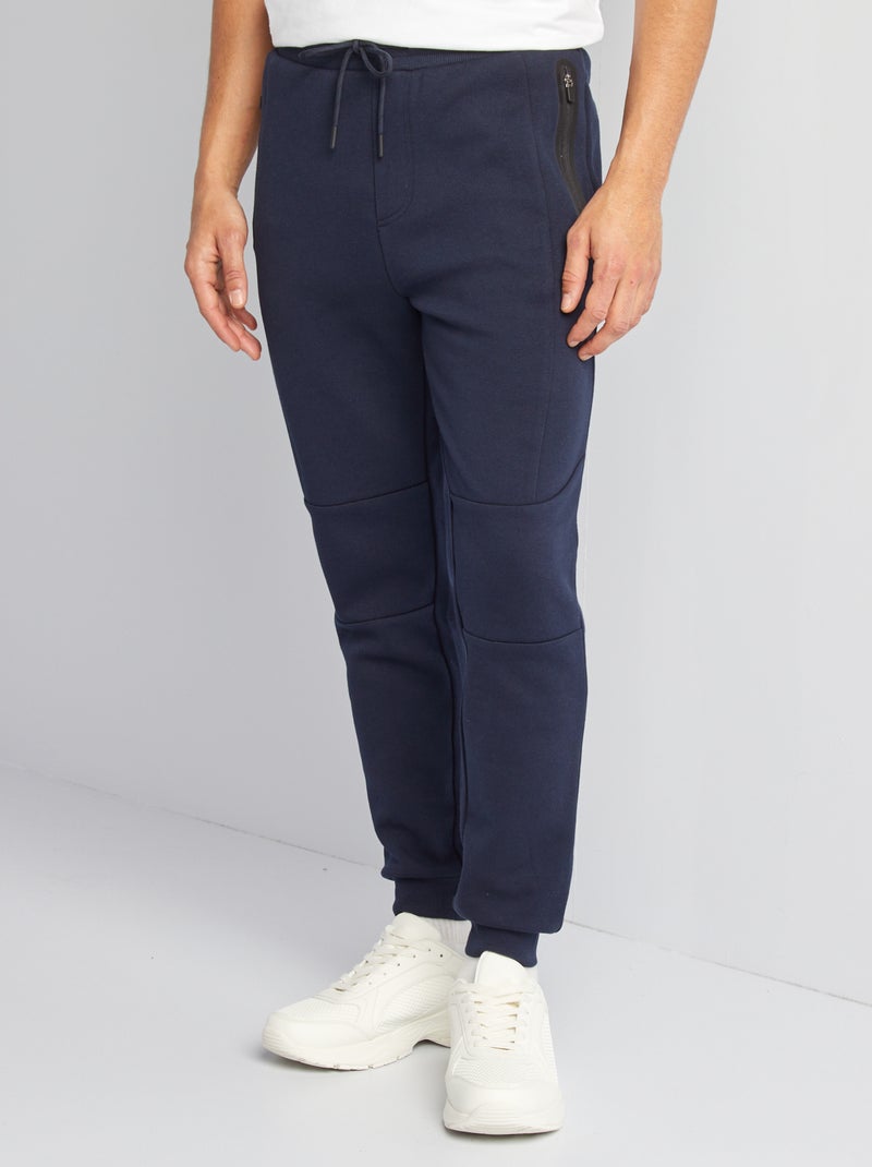 Calças de fato de treino em malha AZUL - Kiabi