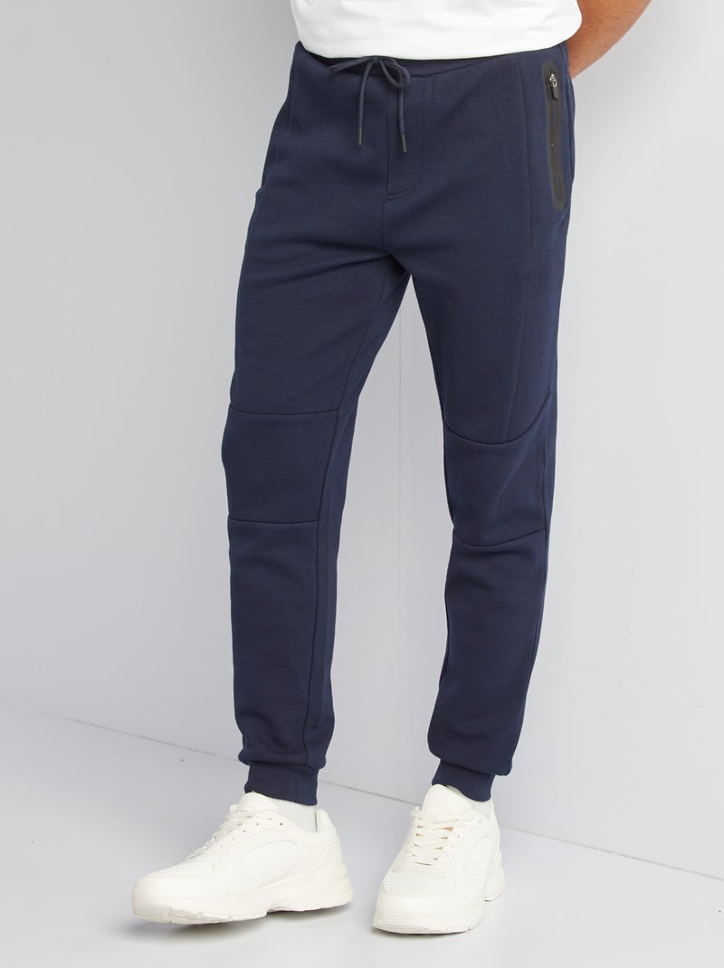 Calças de fato de treino em malha AZUL - Kiabi