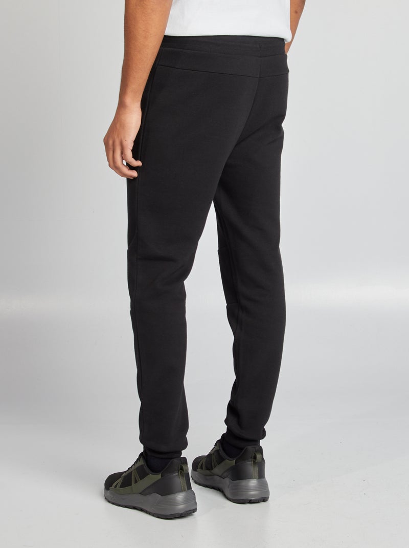 Calças de fato de treino em malha Preto - Kiabi