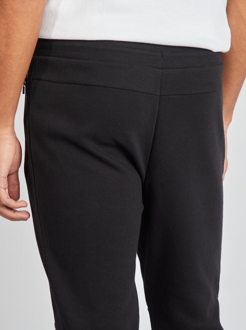 Calças de fato de treino em malha Preto - Kiabi