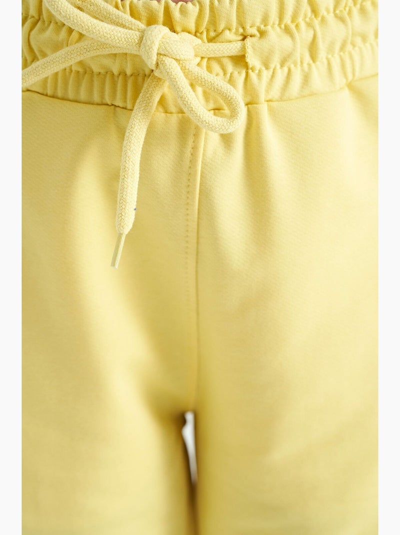 Calças de fato de treino em mistura de algodão tommy Amarelo-limão - Kiabi