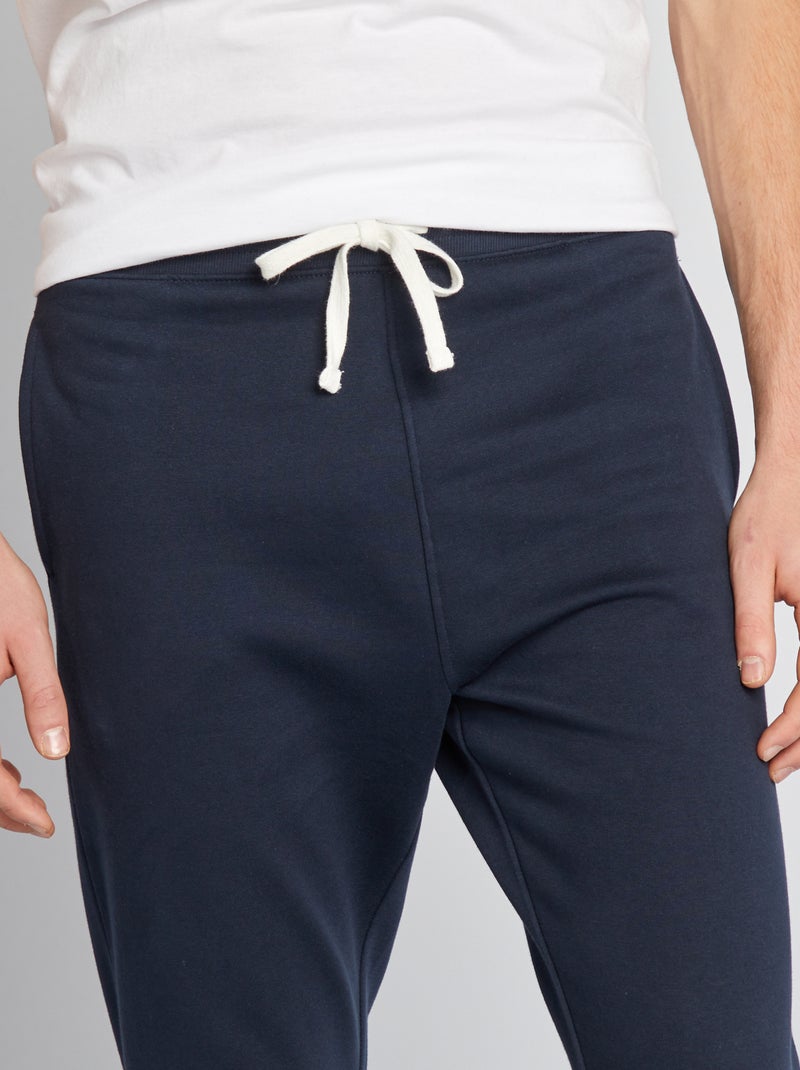 Calças de fato de treino em moletão - L38 AZUL - Kiabi