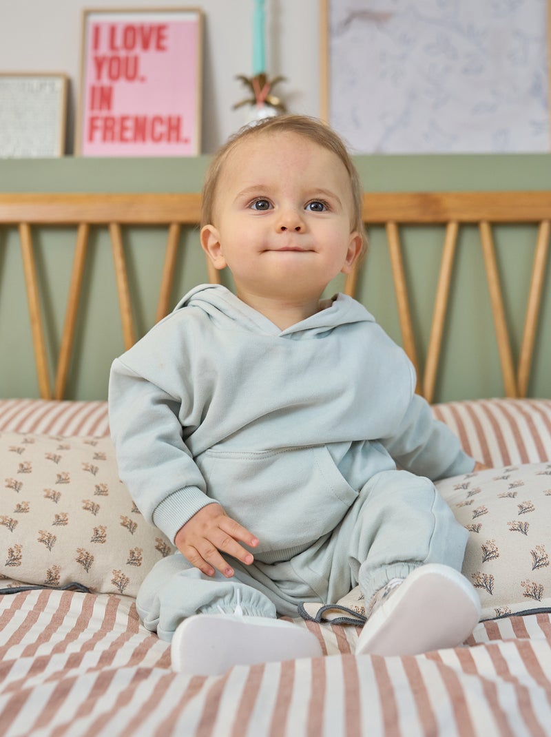 Calças de fato de treino em moletão AZUL - Kiabi