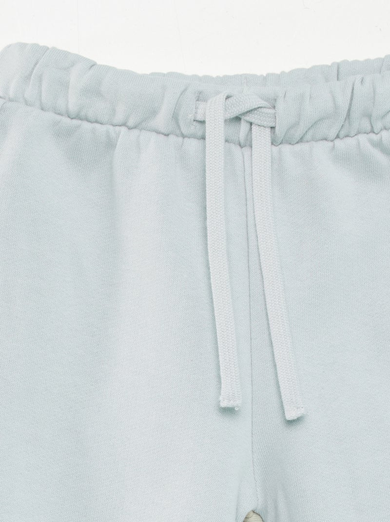 Calças de fato de treino em moletão AZUL - Kiabi