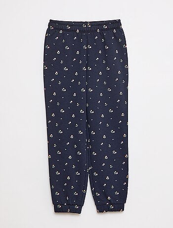 Calças de fato de treino em moletão cardado