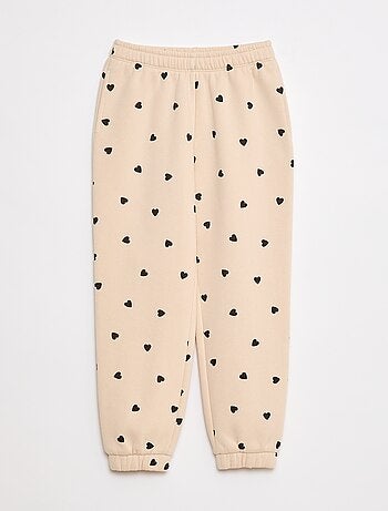 Calças de fato de treino em moletão cardado