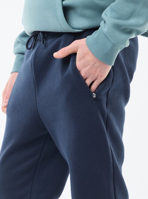 Calças de fato de treino em moletão cardado com 2 bolsos com fecho - Kiabi