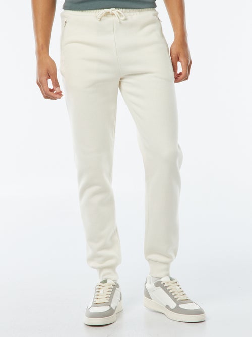 Calças de fato de treino em moletão cardado com 2 bolsos com fecho - Kiabi